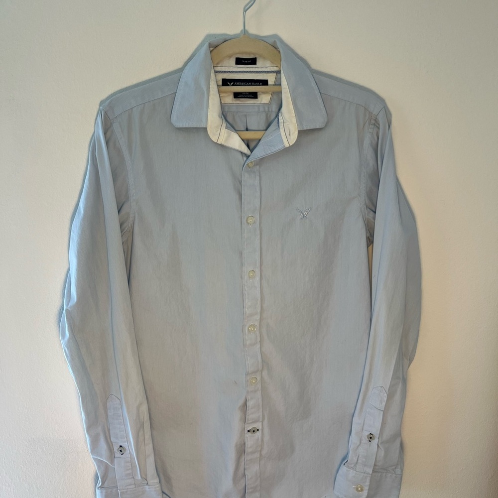 American Eagle Men’s Light Blue Shirt
